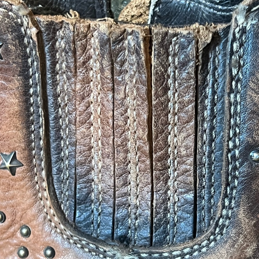 Liberty Black Women's Brown Zip Leather Western Bootie w/Star Detail. Size 7.5 - Picture 7 of 12